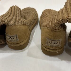 UGG Tan Slippers with Suede Finish